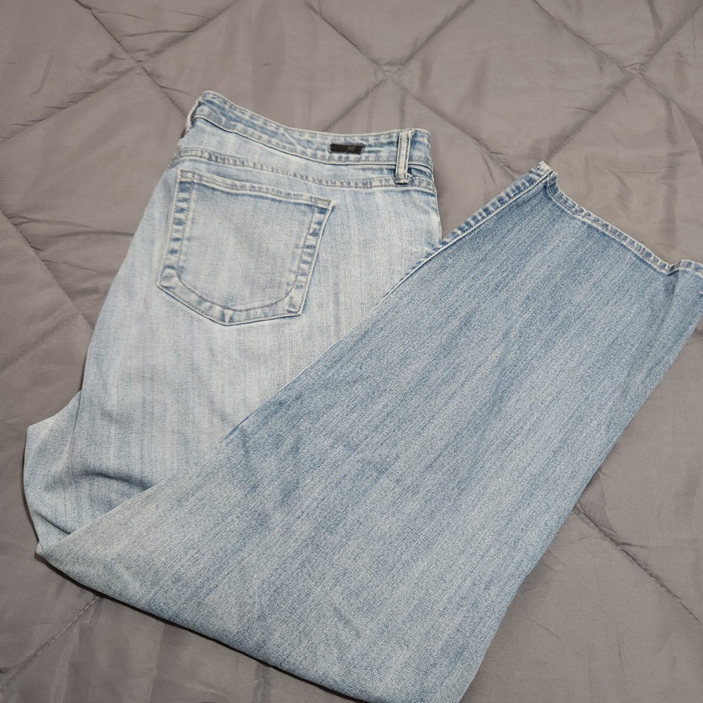 KUT from the Kloth Womens 20W Light Wash Straight Leg Denim Jeans Blue Plus Size